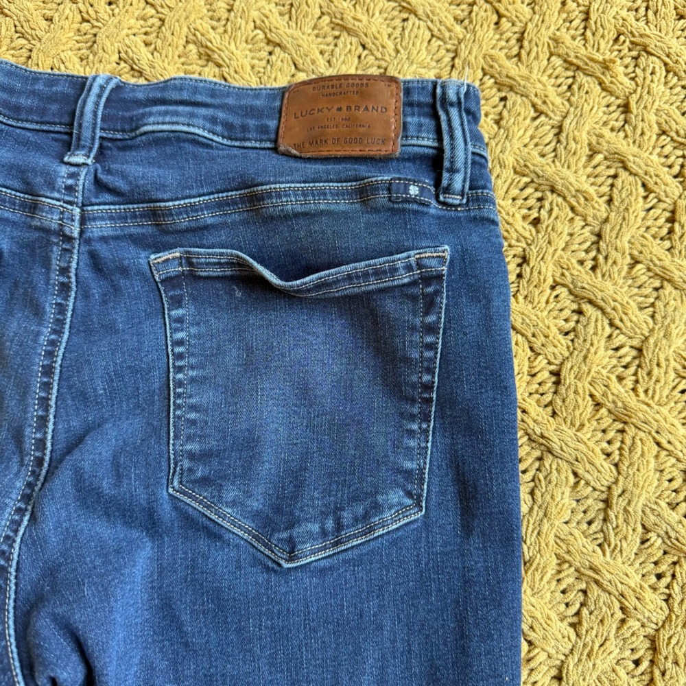 Lucky Brand Ava Skinny Jeans Womens 6 28 Dark Wash Blue Stretch Denim Mid Rise